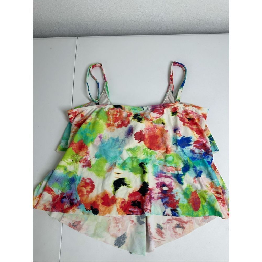 Maxine of Hollywood Tankini Top Layered Size 18 - Picture 5 of 11